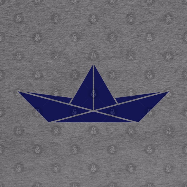 Paper Boat / Paper Ship / Icon (Navy) by MrFaulbaum